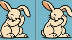 Łamigłówka: Czy potrafisz znaleźć 3 różnice na obrazku z królikiem w 85 sekund?